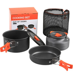 FlipStylez™ Obsidian Gray 3PC Trail-Chef Aluminum Cookware Set