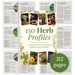 Herbal Medicine Book 150 Herb Profiles Natural Remedies Guide Medicinal Plants Encyclopedia Home Healing Reference Book