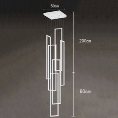Modern ring stairs led lights pendant light lamps for living room led Chandeliers for dining room hanging light indoor lighting