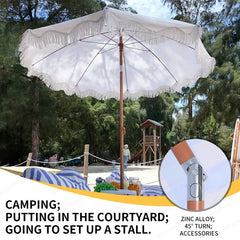 Large Camping  Seaside Resort Beach Umbrella Courtyard Tassel Sun Umbrella Pool Sun Protection Terrace
