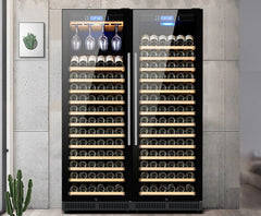 168 Bottle Built In Wine Cellar Horizontal Wine Cooler Fridge Kitchen Single Zone Refrigerator for Home Bar Club Storage