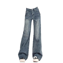 Ladies Flare Trousers Leisure Slimming Vintage Inspired Autumn High Waist Bell Women's Pants Flared Jeans Y2K