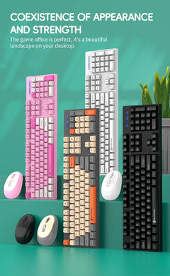 Shipadoo Wireless Gaming Keyboard and Mouse Combo for Laptop, Desktop, and Office Use