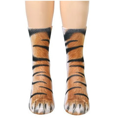 Unisex Funny Print Animal Paw Sole Socks Kawaii Cute Casual Happy Fashion Tube Sokken For Men Women Novelty Gift Dropship