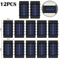 10 LED Solar Wall Lamp Outdoor Waterproof Solar Powered Light UP and