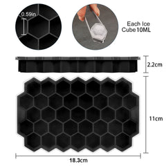 Honeycomb Ice Cube Trays with Lid Silicone Ice Cube Tray 37 Grids Reusable Ice Molds Ice Cube Mould for Coffee Whiskey Cocktails