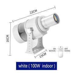 Custom Led HD Gobo Logo Projector Indoor Outdoor Ip67 Waterproof Rotating Advertising Image Projection Light For Floor Wedding