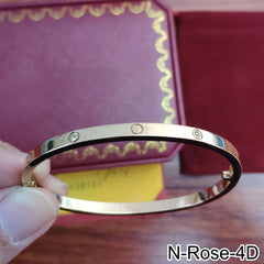 Rose Gold Silver Plated Diamond Studded Bangle Bracelet for Women 16 17 18 19 Size Fashion Jewelry Bracelets