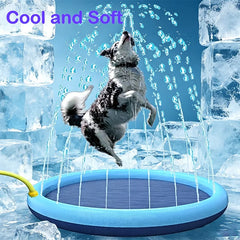 65/100cm Thickened Dog Spray Water Play Mat Cat Playmat Letter Dolphin