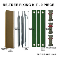 1SET Tree Stake Kits, Tree Stakes and Supports Kits for Young Trees Against Bad Weafor Newly Planted Tree Strap Garden Accessori