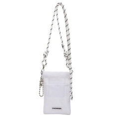 Cute Korean Nylon Mesh Wallet Teenager Hollow Shoulder Purse Bags Crossbody Solid Color Mobile Phone Bag Travel