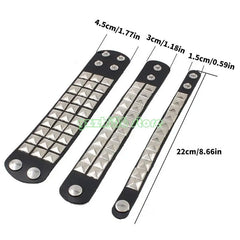 T5UF Stylish Punk Rock Bracelet Square Rivets Punk Wristband Trendy Gothic Jewelry Suitable for Individuality and Comfort