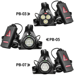LED Chest Front Multi-Lamp Red Warning USB Rechargeable Night Running Light Triangle Reflective Strap Back Light Backpack Light