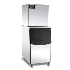 200-500 KG/24H Electric Ice Cube Making Machine Generator Production Stainless Steel Ice Makers for Restaurants Bars Commercial