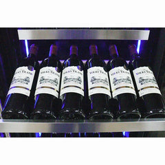 High-end Stainless Steel Wine Cooler Beech Wood Display Shelf Beverage Fridge for Vintage Wine Storage Home Bar Club Pro