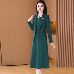 High Waist A-Line Skirt Suit Korean Style Long Sleeve Wedding Dress October Marriage Gown Two-Piece Set Fashionable plus Size