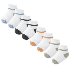 Kiddiezoom 4 Pairs Fashion Newborn Baby Boy Girl mid-calf Socks Cotton Soft Breathable Infant Accessories Four Seasons 0-18M
