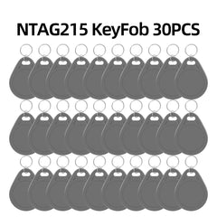 NTAG215 NFC KeyFob Waterproof Rewritable Keychain 504 Bytes Compatible with Amiibo & Apple Shortcuts for iOS Android