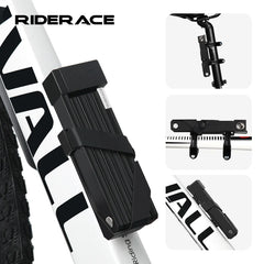 RIDERACE Foldable Bicycle Lock Portable High Security Anti-Theft MTB Bike Scooter Electric E-Bike Road Cycling Chain Locks