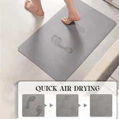 Simple L-shaped shower mat bathroom mat diatomaceous earth absorbent mat toilet anti-slip mat door mat
