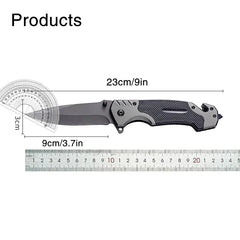 This multi-functional folding knife is a sharp survival knife, suitable for outdoor camping, wilderness survival and fishing