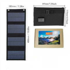 Backpack Carry Portable Foldable Waterproof Solar Charging Panel 25W 100W Dual USB Camping Emergency Charger For Cell Phone
