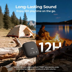 Tribit StormBox Micro 2 Portable Speaker, 10W Loud Bass IP67 Waterproof, Bluetooth 5.3 Bike Speaker, 12H Playtime TWS for Hiking