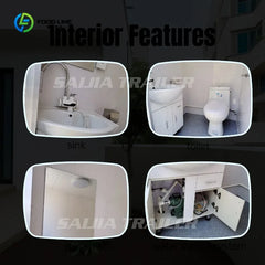 Outdoor Luxury Shower and Toilet Cabin with Mobile Bathroom Facilities for Camping and Events Restroom Trailer