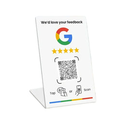 13.56MHz Programmable Acrylicl with Self-adhesive Backing NFC Table Sticker Diameter 10CM Google Reviews NFC Sticker NFC 215