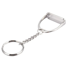 1Pcs Simple Elegant Design Western Stirrup Keychain Key Ring Hanger Tool For Men Women Bag Decoration Equestrian Equine Horse Th
