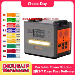 SOLARPLAY Portable Power Station 2500W/2300Wh Solar Generator with 4 AC Outlets (4800W Peak) Large Capacity Emergency Power