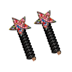 rope adult telephone cable ring Rabbit Cute Hair Ring Large Frosted Adult Hair Tie  head ring Children's telephone hephone Cable