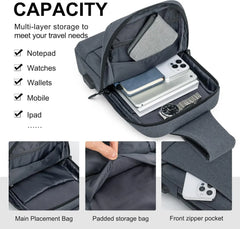 Sling Bag Crossbody Bags Men with USB Charging Port Small Messenger Bag Cross Body Shoulder Bag Sling Backpack Women