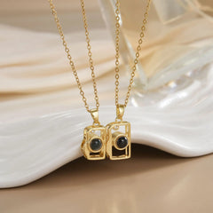 LATS New Stainless Steel Magnetic Sun Moon Couple Necklace Fashion Chain for Men and Women Good Friend Gifts Trend Jewelry
