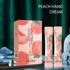 A Box of 20 Sticks, Honey Peach Moisturizing and Hydrating Hand Cream, Portable Moisturizing Stick, Suitable as a Souvenir and Gift