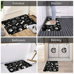 Outdoor Camping Van Welcome Mat With Cheerful Camping Van Non-slip Kitchen Bathroom Entracne Rugs Living Room Washable Carpet