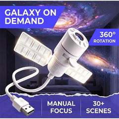 Satellite Shaped HD Star Projector & night light Plug and Play HD Dynamic Galaxy Projectors LED Night Light for Bedroom Ceiling