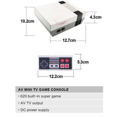 Handheld Family Recreation Video Console AV Output Retro Built-in 620 Classic Games Dual Gamepad Gaming Player Toys Holiday Gif