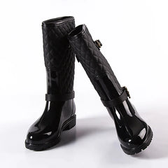2023 fashion quality water rain shoes warm women's plaidlady rain boots in the rain boots ladys rainboots women boots shoes