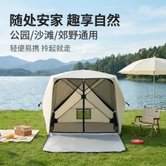 Portable all-round camping tent, silver-coated sunscreen + high-density mosquito-proof net, a must for camping and picnicking