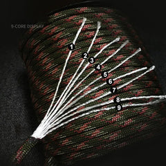 100/50m 550 Military Standard 9-Core Paracord Rope 4mm Outdoor