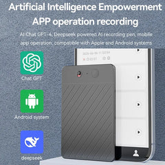 AI Voice Recorder Transcribe & Summarization with ChatGPT Audio Recorder AI Notetaking Device for Lecture Meeting Call Interview