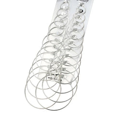 12pairs/6pairs Simple Punk Hoop Earrings Set Big Circle Earrings