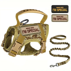 Tactical Cat Harness For Walking Escape Proof Adjustable Pet Vest Harness Soft Mesh With Control Handle For Large Cat Small Dog
