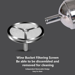 Stainless Steel Wine Aerator Shower Funnel with Sediment Strainer