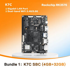 KICKPI K7C Single Board Computer,Rockchip RK3576 Development Board Android Debian Ubuntu OS for Internet of Things, Smart Home