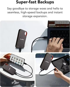 Broad Storage 64TB Usb3.1 Solid State External Drive 16TB 30TB Wide