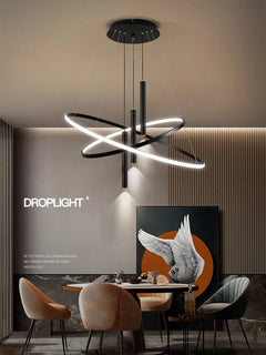 Modern Round LED Chandeliers for Living Room Dining Room Kitchen Island Luster Pendant Lights Fixture Home Decor Indoor Lighting
