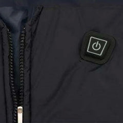 Electric Heated Vest Black USB Rechargeable 3 Gear Adjustable Temperature Heating Pad Battery Powered Winter Outdoor Thermal