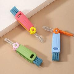 Flower Petal Three-Piece Cup Lid Brush, Water Bottle Gap Straw Cleaner, Cup Lid Gap Cleaning Brush, Cup Cleaning Tool